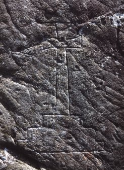 Detail of incised calvary cross C.