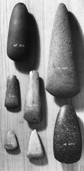 NMAS stone axes: RCAHMS studio photograph (1964).