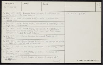 Miscellaneous Information card, NJ11SE (M), Ordnance Survey index card page 1, Recto