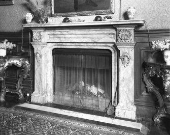 Interior.
NW entrance hall, detail of fireplace