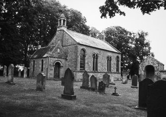 View of Bonkyl and Preston Parish Church S entrance elevation from SW.