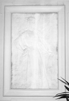 Interior.
Detail of marble bass relief memorial of second Lady Tweedmouth.