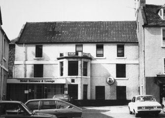 View of hotel entrance.