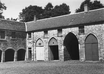 View of courtyard from SE.