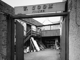 View from S of entrance to yard.