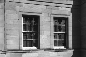 Detail of W elevation ground floor windows.