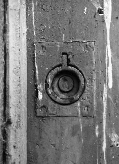 Detail of specimen door latch and handle.