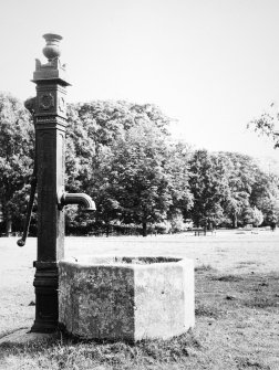 View of waterpump and trough.