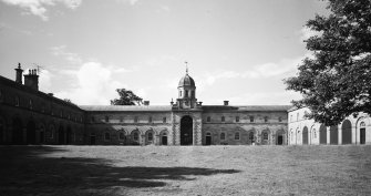 View of courtyard from S.