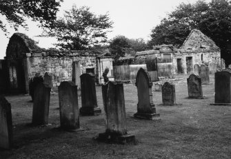 General view of graveyard.