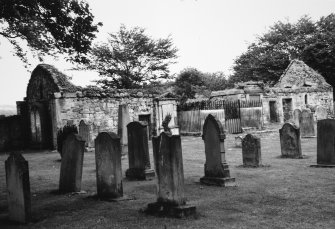 General view of graveyard.