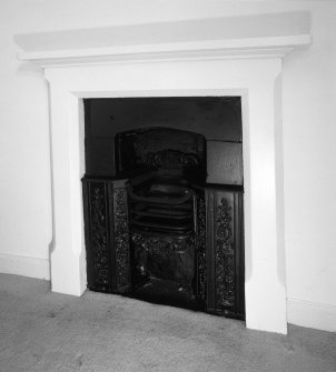 Interior. Fireplace with register grate