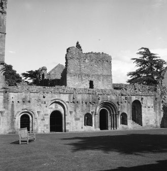 View from NW of cloisterand chapter house
