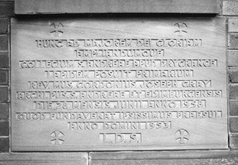 Detail of datestone on S wing.