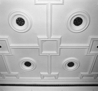 Interior.
Ground floor, dining room, detail of ceiling.
