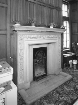 Interior.
Ground floor, library, detail of fireplace.