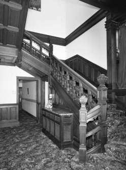 Interior.
Ground floor, main stair, general view.