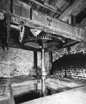 Interior.
View of water turbine gearing mechanism.