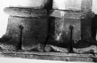 Details of capitals.

Frame 1- Upside down photograph) Romanesque captial in Abbey Museum.
Frame 2- Romanesque capital in Abbey Museum.
Frame 3- Double water leafed capital in site museum, probably from the cloisters.