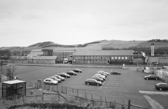 Selkirk, Dunsdale Haugh, Dunsdale Road, Riverside Mills
Elevated general view of entire works from east north east