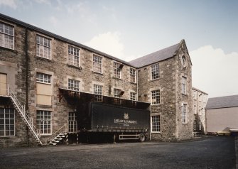 Selkirk, Dunsdale Haugh, Dunsdale Road, Riverside Mills
View from south of south east side of New Mill.  At the time of the survey, it was being used as multi-storeyed warehouse