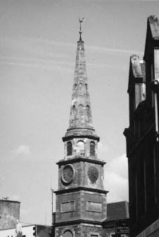 View of steeple from W.