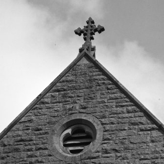 Detail of cross shaped finial.