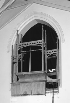 Interior.
View of organ frame.
