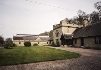 View of dairy cottages from WNW