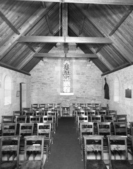 Interior. View of nave showing individual chairs
