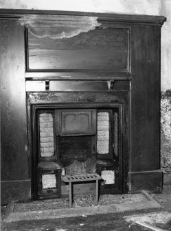 Interior.
Basement, S room, detail of fireplace.