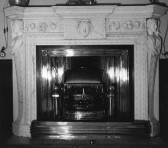 Interior.
Drawing room, detail of fireplace.