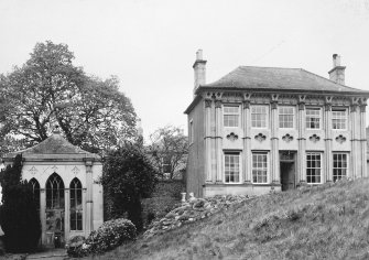 View of Garden Houses (including smaller garden house swept away during the floods
of 1948)