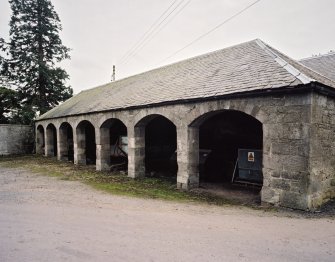 View of cart sheds from NW