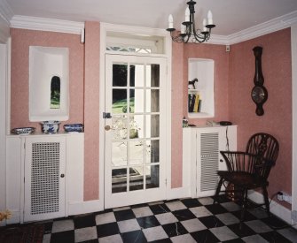 Interior.
Entrance hall, general view, showing marble floor from The Ritz Hotel, London.