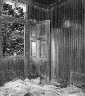 Interior.
Station building, view of W waiting room from SW showing fireplace.