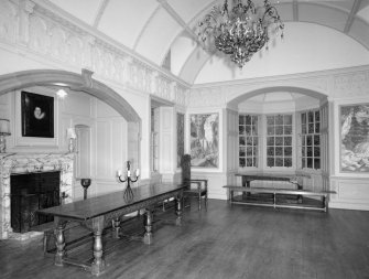 Interior. First floor, view of music room (former billiard room)