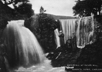 Copy of postcard view of waterfall.