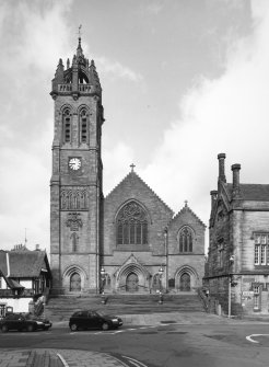 View of frontage including steeple from ESE