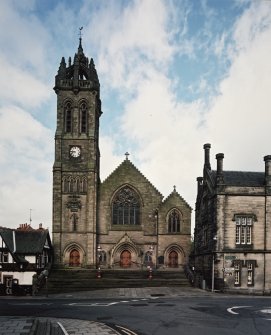 View of frontage including steeple from ESE