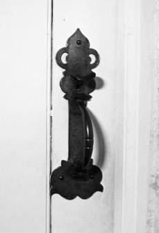 Interior.
Detail of door latch.