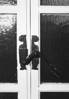 Interior.
Detail of window latch.
