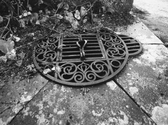 Detail of iron well cover.