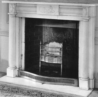Interior.
Drawing room, view of fireplace.