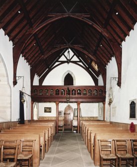 Interior. View of rear of nave showing gallery