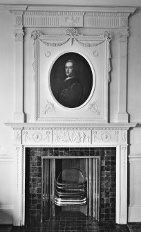 Interior.
Dining room, view of chimneypiece with overmantel portrait of the 5th Duke of Hamilton.