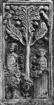 Detail of carved panel.