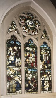 Alloa, Bedford Place, Alloa West Church, interior view of stained glass window.