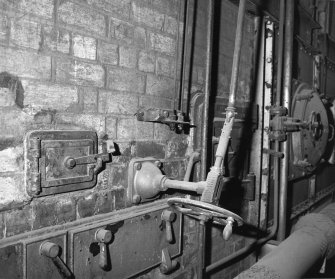 Interior.
View of boiler check-valve hand wheel.