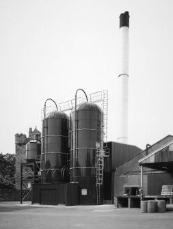 View of new Power House (with pulverised coal silos) from E.